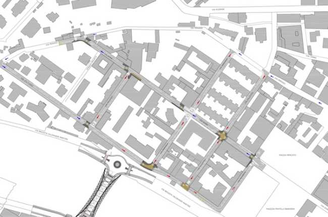 Verbania Quartiere Sassonia PFTE B5 plan circolazione