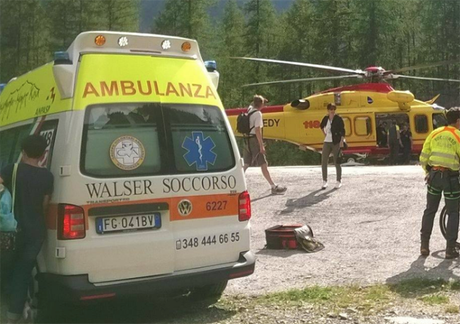 ambulanza macugnaga elicottero
