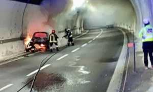 incidente galleria autorstrada incendio
