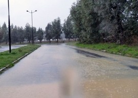 strada allagata